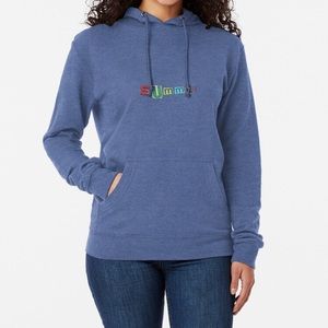 Black summer lightweight blue sky hoodie